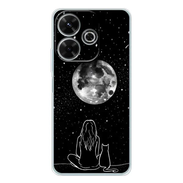 Чохол з принтом «Дівчина з котом» для Xiaomi Redmi 13 Чохол з принтом «Дівчина з котом» для Xiaomi Redmi 13