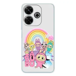 Чехол с Лабубу на Xiaomi Redmi 13 (Фон Лабубу)