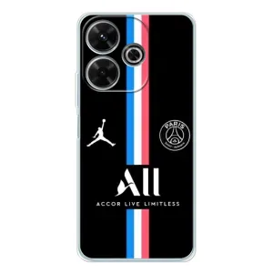 Чехлы PSG для Xiaomi Redmi 13 (AlphaPrint) (футболка ПСЖ)