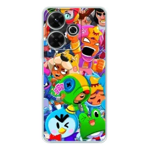 Чехол для Xiaomi Redmi 13 Бравл Старс (VPrint) (герои Бравл Старс)