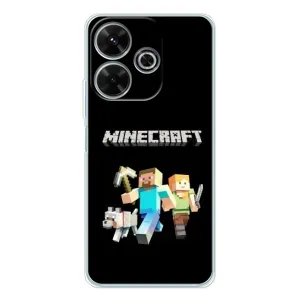 Чохол Майнкрафт на Xiaomi Redmi 13 (AlphaPrint) Minecraft (герої Minecraft)