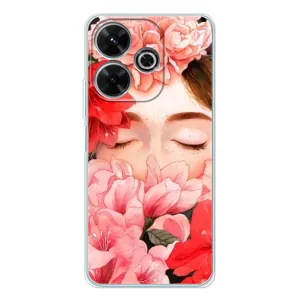 Чехлы (ART) Цветы на Xiaomi Redmi 13 (VPrint) (Очі в квітах)