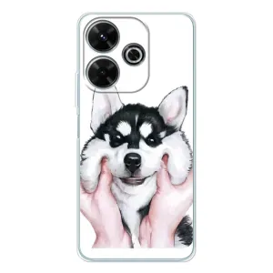 Чохол з Хаскі Xiaomi Redmi 13 - (AlphaPrint) (Хаскі улибака)