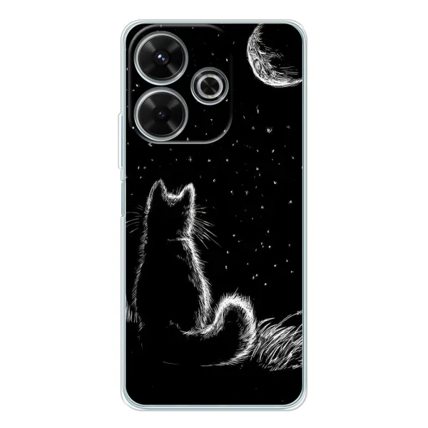 Чохол з принтом «Котик і місяць» для Xiaomi Redmi 13 Чохол з принтом «Котик і місяць» для Xiaomi Redmi 13