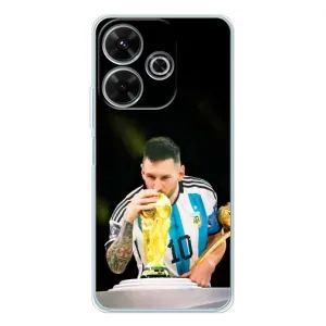 Чехлы для Xiaomi Redmi 13 (Leo чемпион) (AlphaPrint) (Кубок Месси)