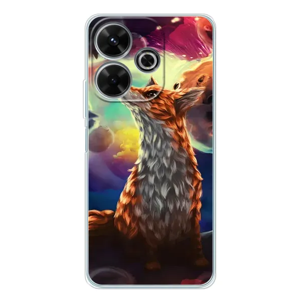 Чехол с принтом «Лисица в космосе» для Xiaomi Redmi 13