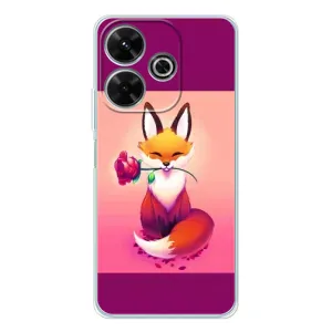 Чохли з картинкою Лисичка для Xiaomi Redmi 13 (VPrint) (Лиса з трояндою)