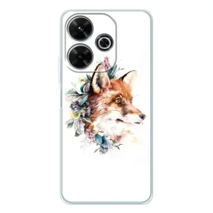 Чохли з картинкою Лисичка для Xiaomi Redmi 13 (VPrint) (Лиса в квітах)