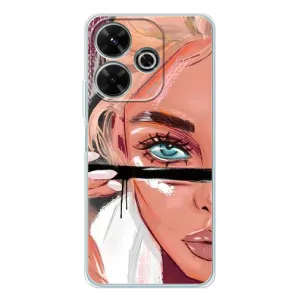 Чехол с печатью для Xiaomi Redmi 13 - (Мода) (AlphaPrint) (Макияж)