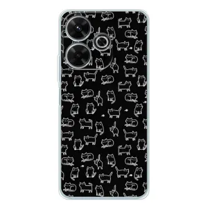 Чохол з принтом для Xiaomi Redmi 13 (AlphaPrint) Модні коти (Маленькі котики)
