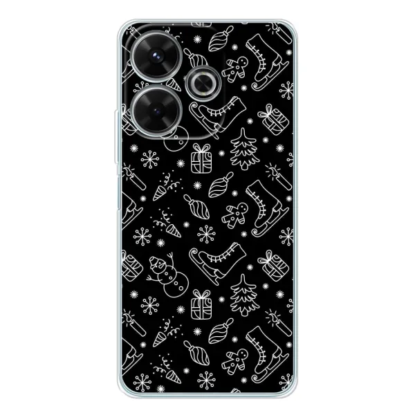 Чохол з принтом «Новорічний фон» для Xiaomi Redmi 13 Чохол з принтом «Новорічний фон» для Xiaomi Redmi 13
