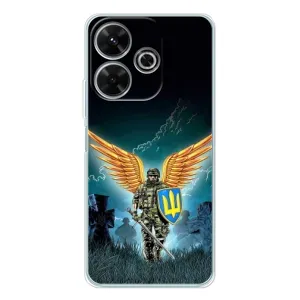 Чехлы с картинкой ЗСУ для Xiaomi Redmi 13 (AlphaPrint) (Солдат ЗСУ)