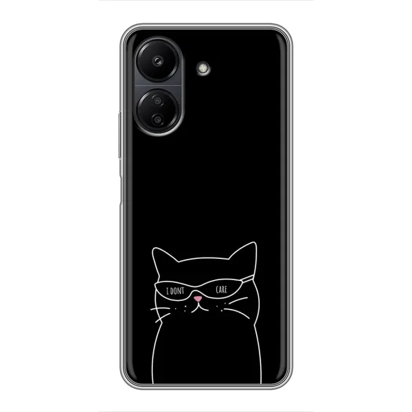 Чехол с принтом «Равнодушный кот» для Xiaomi Redmi 13C