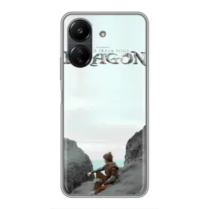 Чехол как приручить дракона на Xiaomi Redmi 13C (Дракон лого)