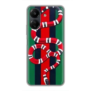 Чохли  GUCCI для Xiaomi Redmi 13C (AlphaPrint) (Gucci змія)