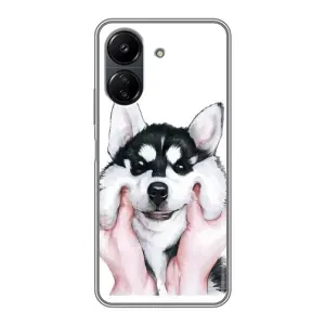 Чохол з Хаскі Xiaomi Redmi 13C - (AlphaPrint) (Хаскі улибака)
