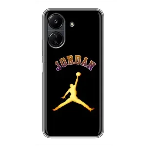 Чехлы для Xiaomi Redmi 13C - с картинкой JORDAN (AlphaPrint) (Jordan Gold)