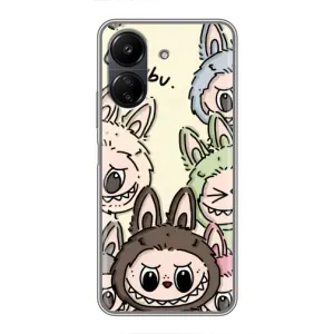 Чохол з Лабубу на Xiaomi Redmi 13C (Золота мавпа Bored Ape)