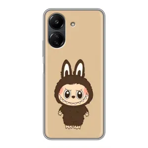Чохол з Лабубу на Xiaomi Redmi 13C (Bored Ape в червоному)