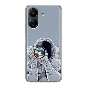 Чехол NASA для Xiaomi Redmi 13C (AlphaPrint) (Космонавт фото)