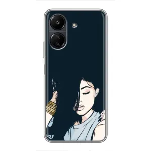 Чохол з друком для Xiaomi Redmi 13C - (Мода) (AlphaPrint) (Гарна дівчина)