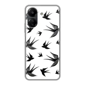 Чохол з пташками на Xiaomi Redmi 13C (VPrint) (Ластівки)