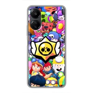 Чехол для Xiaomi Redmi 13C Бравл Старс (VPrint) (Лого Brawl Stars)