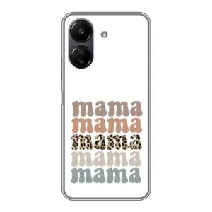 Чехлы для мамы на Xiaomi Redmi 13C (Текстовый коллаж мама)