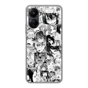 Анимешный чехол для Xiaomi Redmi 13C (Ahegao manga)