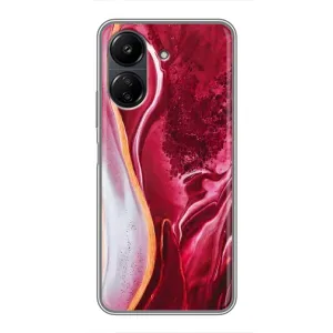 Чохол для Xiaomi Redmi 13C - з принтом (Дизайнерські) (AlphaPrint) (Мрамор червоний)