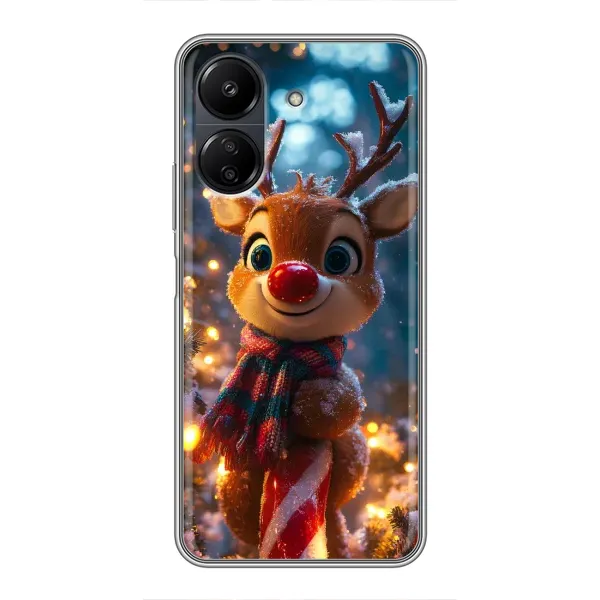 Чехол с принтом «Олень с шарфом» для Xiaomi Redmi 13C Чехол с принтом «Олень с шарфом» для Xiaomi Redmi 13C