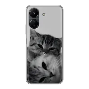 Чехол с рисунком кот на Xiaomi Redmi 13C (Пара котов)