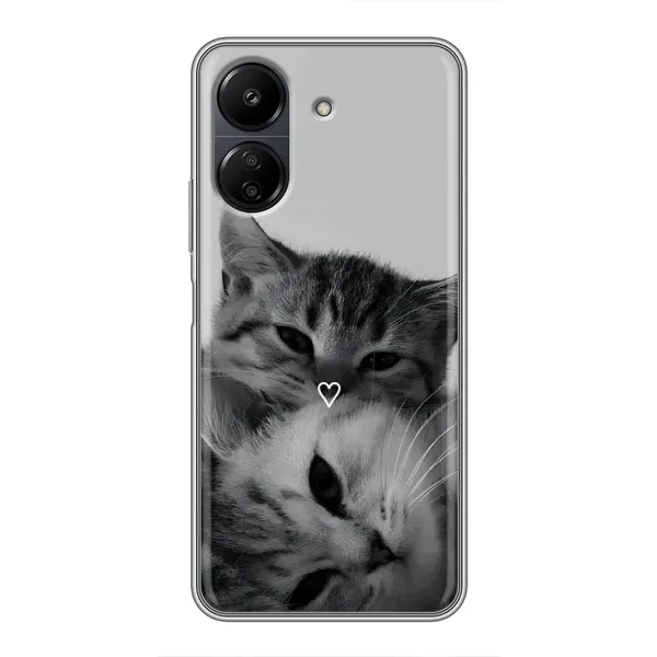 Чехол с принтом «Пара котов» для Xiaomi Redmi 13C