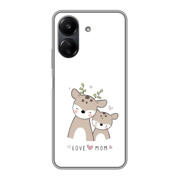 Чехол с принтом «Оленята мама и малыш» для Xiaomi Redmi 13C