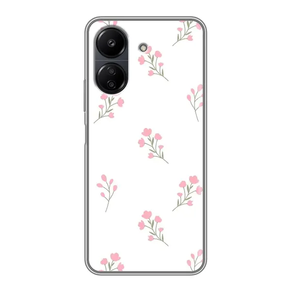 Чохол з принтом «Рожеві квіти» для Xiaomi Redmi 13C