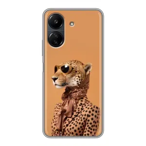 Чохол з принтом стильні тварини для Xiaomi Redmi 13C (Стильний леопард)
