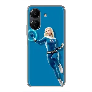 Чехол с принтом Фантастическая четверка для Xiaomi Redmi 13C (Сью Сторм полет)