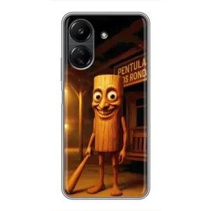 Чехол с мемом Тралалело тралала на Xiaomi Redmi 13C (Тунг тунг сахур)