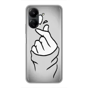 Чохол з принтом для Xiaomi Redmi 13C (AlphaPrint - Знак сердечка) (Значок Love)