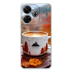 Чехол с уникальным дизайном «Осень с кофе» для Xiaomi Redmi 13x (Кофе на природе)