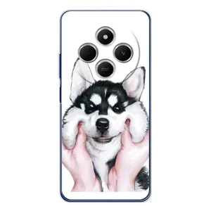 Чехлы с собаками для Xiaomi Redmi 14C (VPrint) (Довольный Хаски)