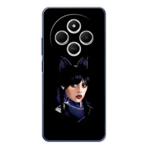 Чехлы Венсдей на Xiaomi Redmi 14C Уэнсдей (AlphaPrint) (серьезная Уэнздей)