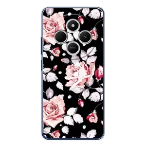 Чохли з квітами для Xiaomi Redmi 14R 5G (VPrint) (Квіти на чорному)