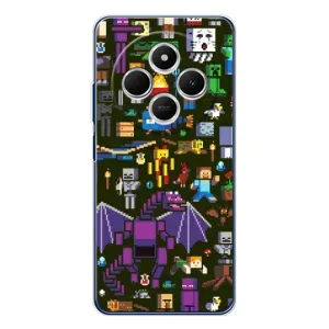 Чохол Майнкрафт на Xiaomi Redmi 14R 5G (AlphaPrint) Minecraft (Колаж Майнкрафт)