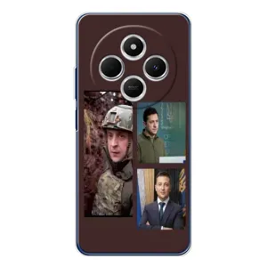 Чохол для Xiaomi Redmi 14R 5G (AlphaPrint - с принтом Зеленського) (Президент)