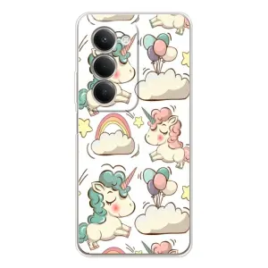Чехол для Сяоми Редми 15 5G - (Единорожки - Новинки) (AlphaPrint) (Единорожки)