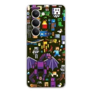 Чехол Майнкрафт на Xiaomi Redmi 15 5G (AlphaPrint) Minecraft (Коллаж Майнкрафт)