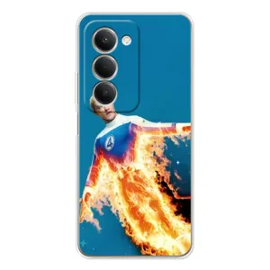 Чехол с принтом Фантастическая четверка для Xiaomi Redmi 15 5G (Человек-факел в огне)