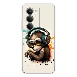 Чохол з принтом «Макака в навушниках» для Xiaomi Redmi 15 5G