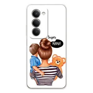 Чехол с печатью для Xiaomi Redmi 15 5G - (Мама с ребенком) (AlphaPrint) (Мама с сыном)